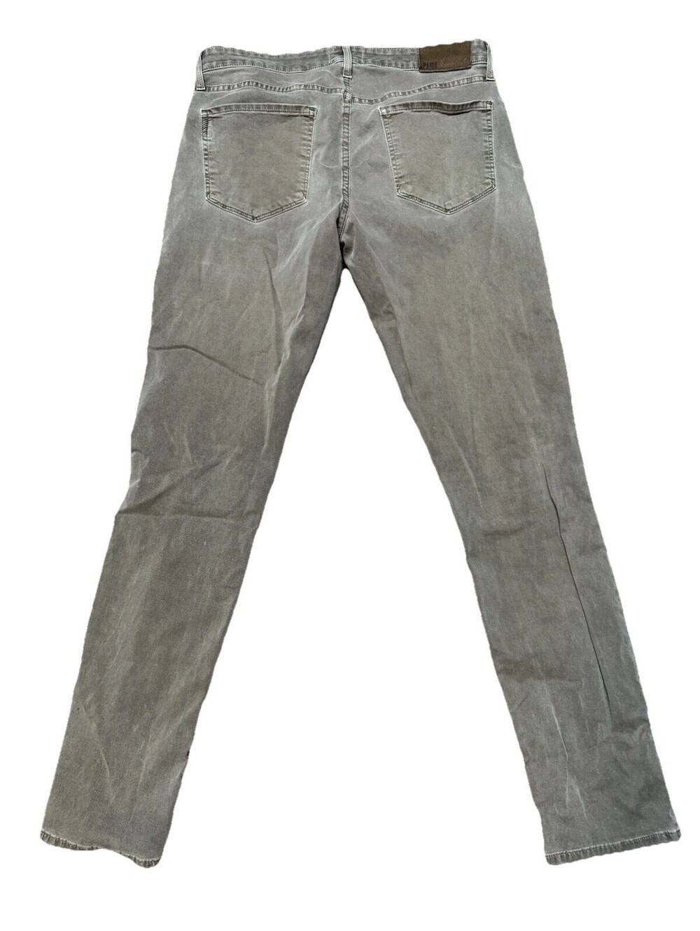 Paige Men's Slim Straight Gray Cotton Denim Jeans Button Zip 5-Pocket 31 W 31 L - Picture 2 of 5